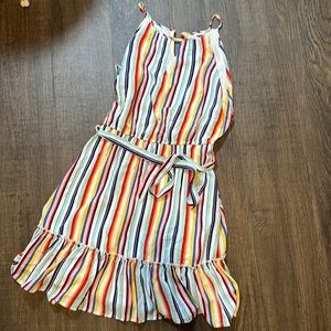 New - S dress - striped dress - flattering - multicolored